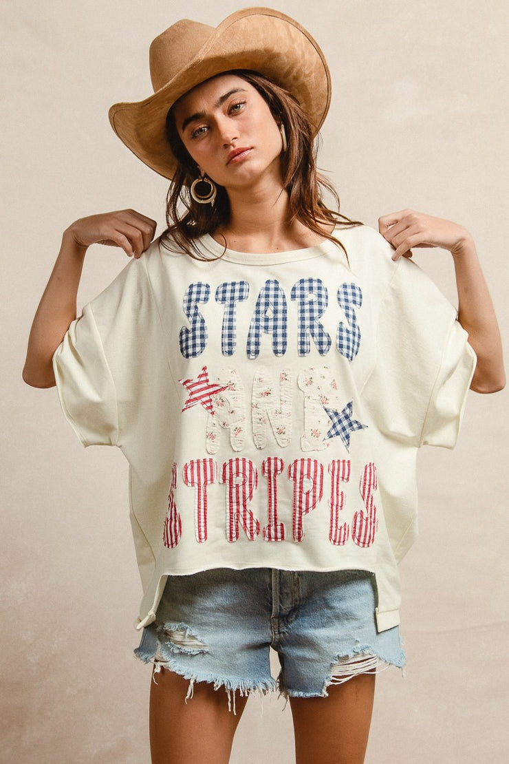 Stars & Stripes PAtchwork Tee