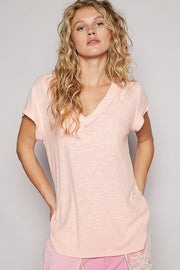 Peachy Ribbed Tee