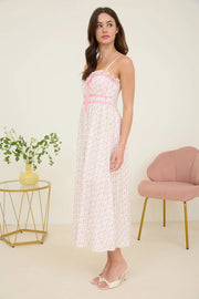 Floral Bow Midi Dress