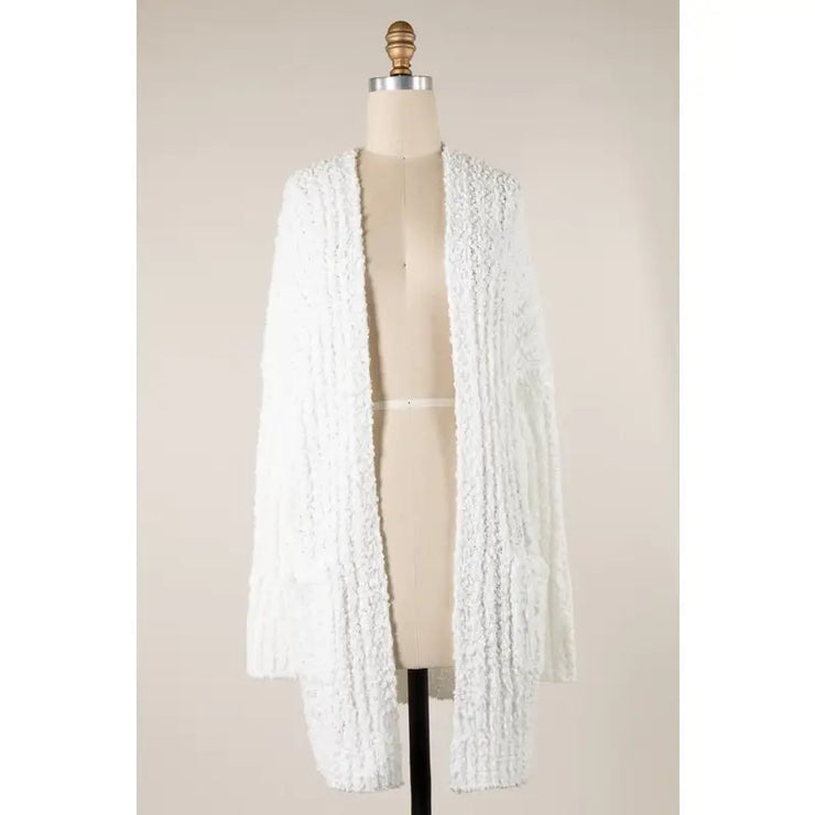 White Popcorn Cardigan