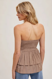 Bow Multi Top Taupe