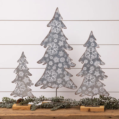 Metal Snowflake Trees