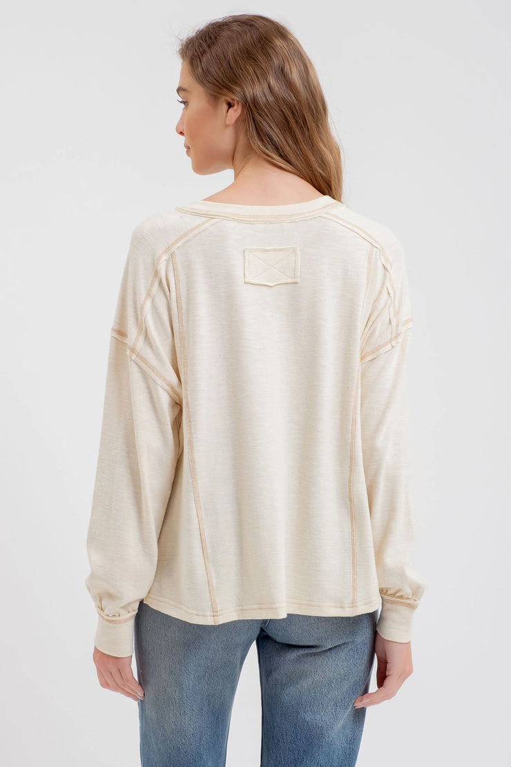 Oatmeal Bubble Henley