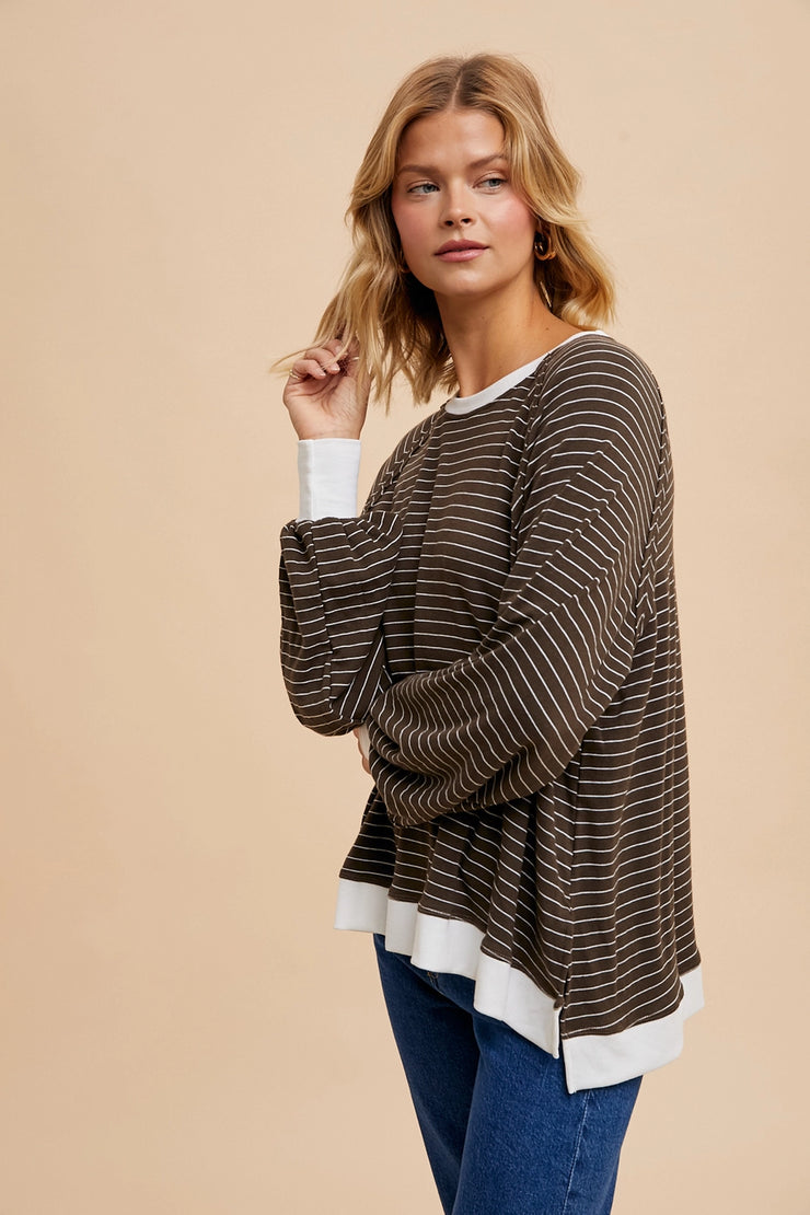 Espresso Striped Blouse