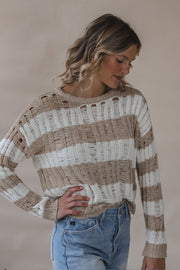 Khaki Striped Sweater