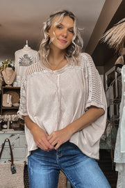 Trevor Taupe Blouse