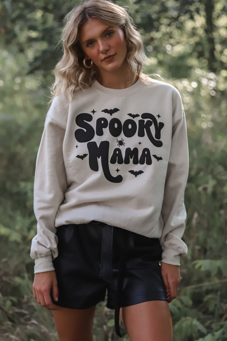 Spooky Mama Tan Sweatshirt