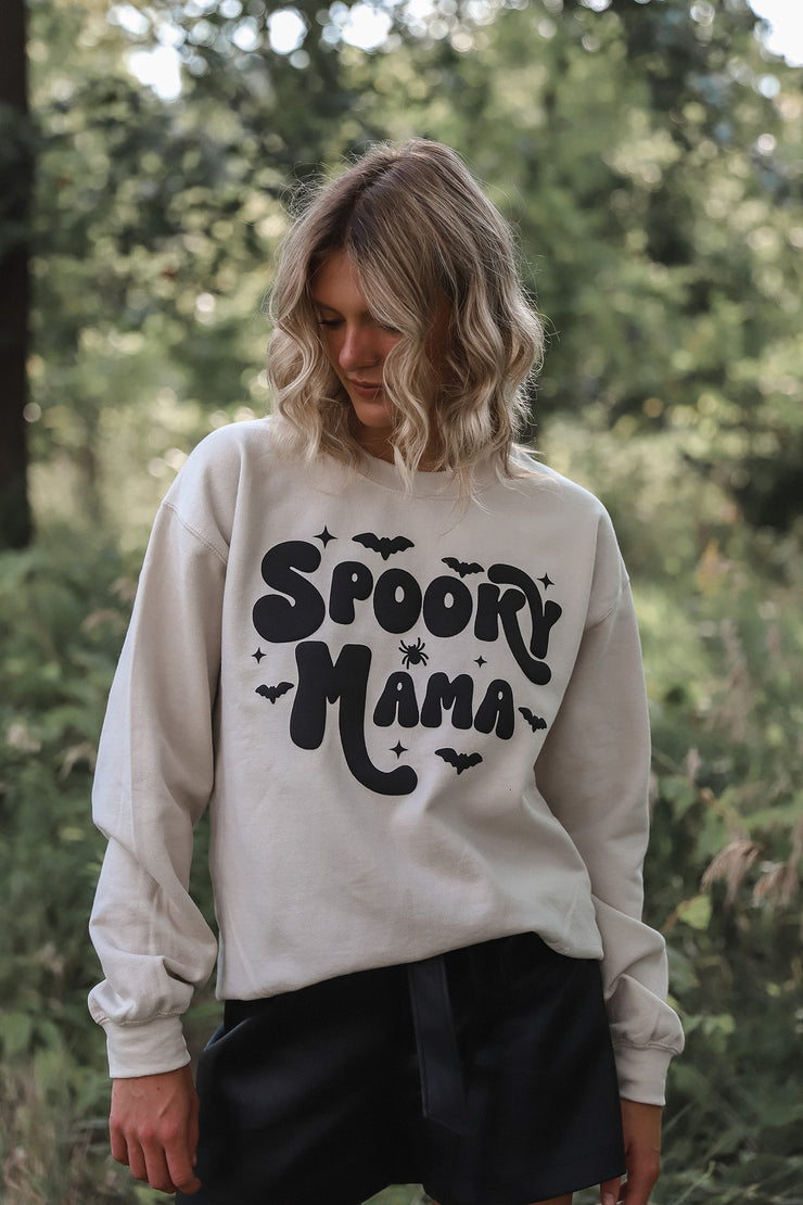 Spooky Mama Tan Sweatshirt