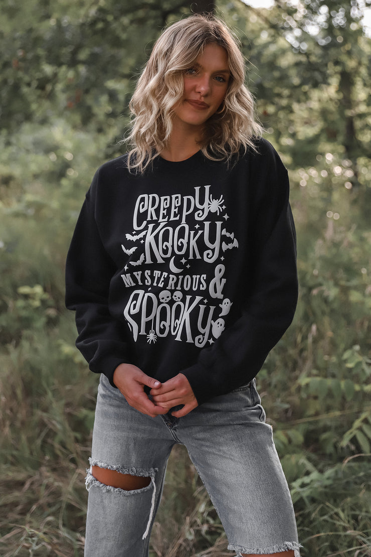 Creepy Kooky Black Sweatshirt