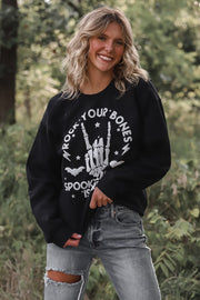 Rock Your Bones Black Sweatshirt