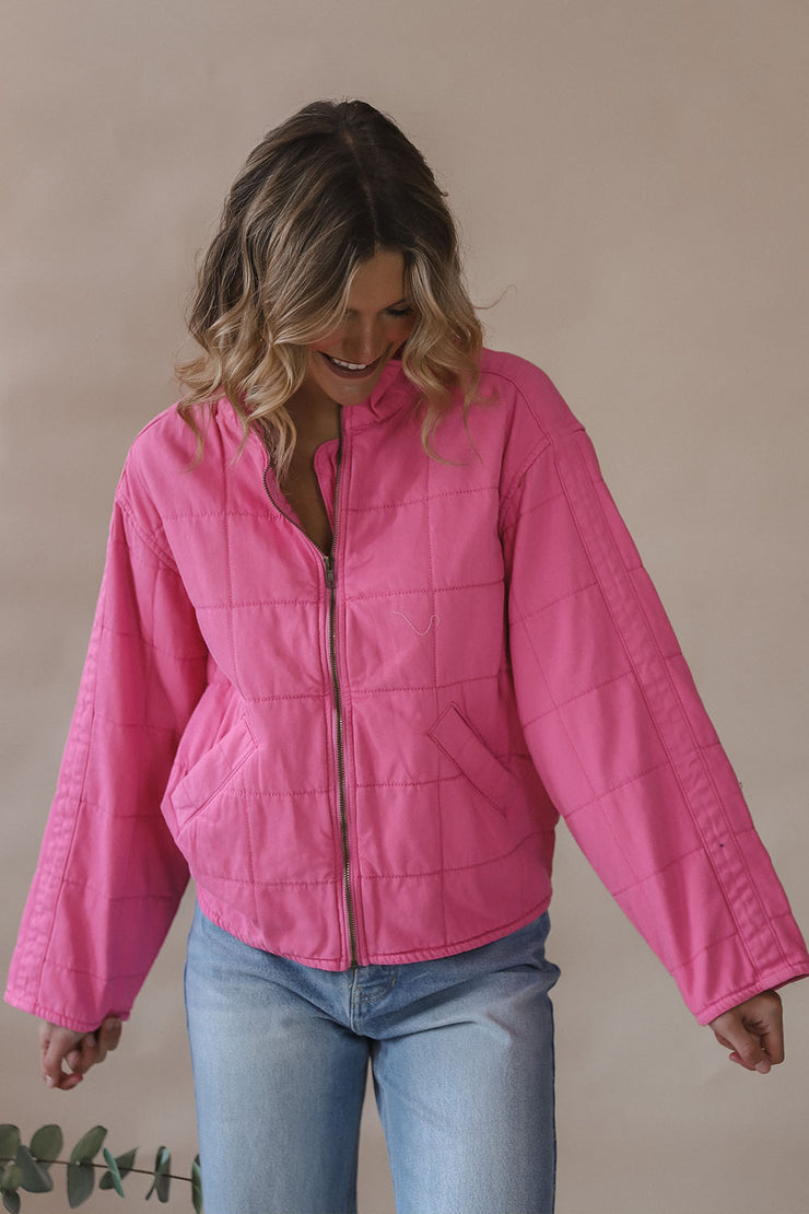 Peyton Pink Quilted Jacket