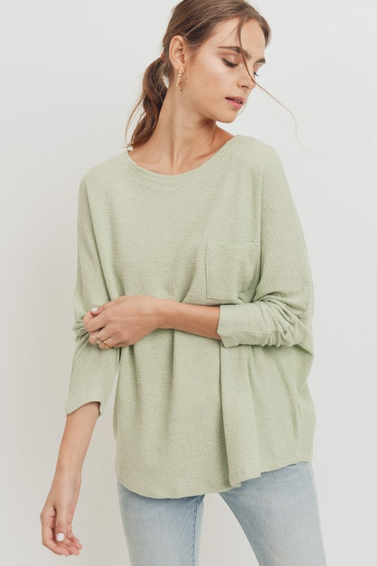 Sage Pocket Blouse