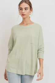 Sage Pocket Blouse