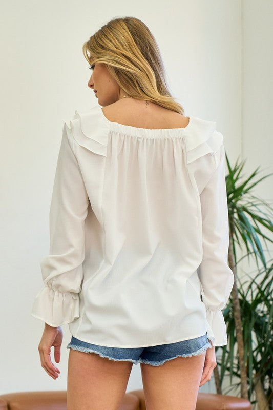 Penny White Blouse