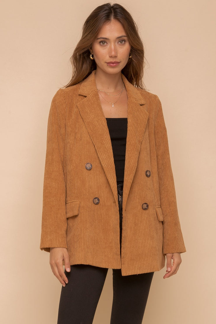 Camel Corduroy Blazer