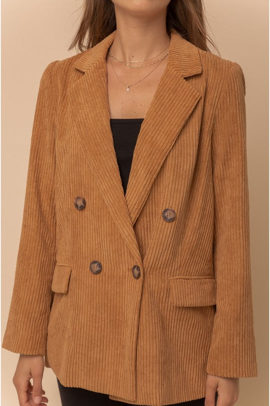 Camel Corduroy Blazer