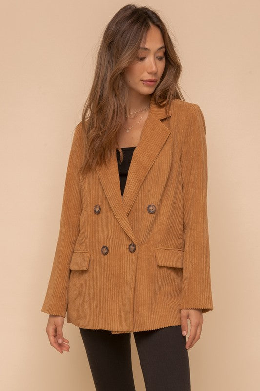 Camel Corduroy Blazer