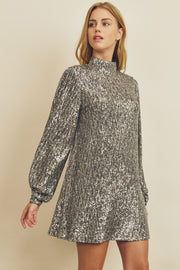 Tis' The Season Silver Dress