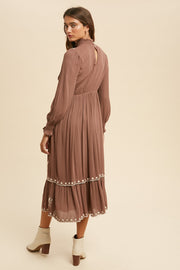 Taupe Folklore Dress