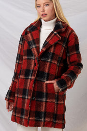 Rust Checkered Coat