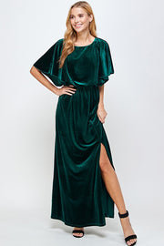 Emerald Valerie Velvet Dress