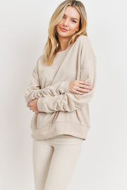 Ruched Sleeve Sweatshirt