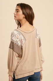 Naomi Taupe Blouse