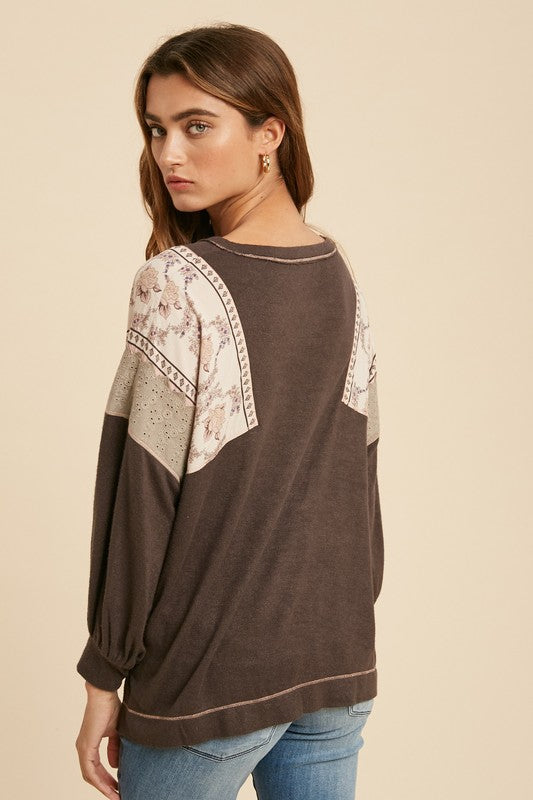 Naomi Charcoal Blouse