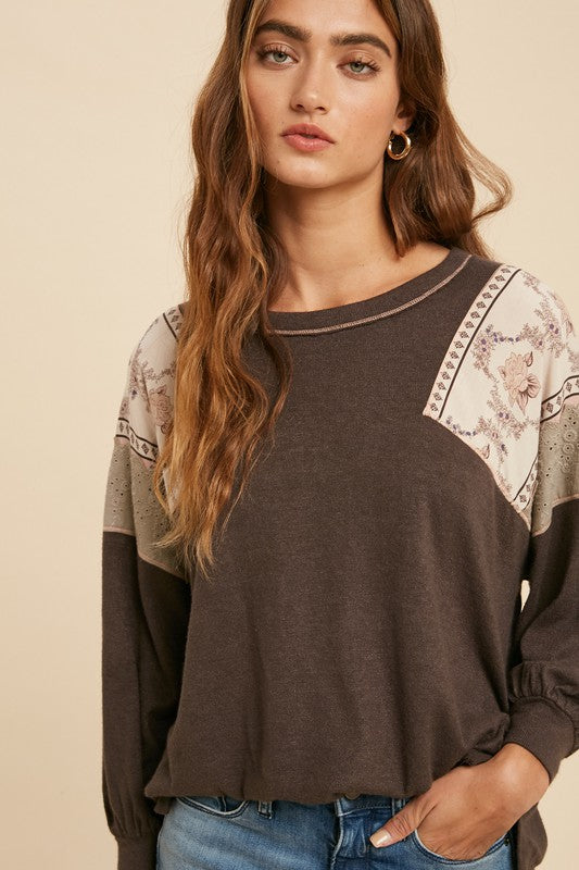 Naomi Charcoal Blouse