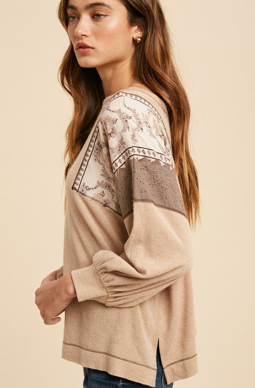 Naomi Taupe Blouse