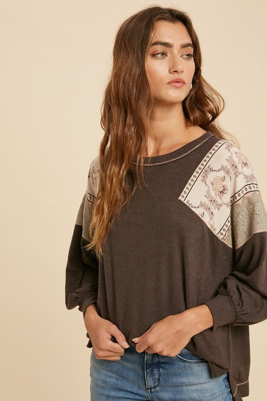 Naomi Charcoal Blouse