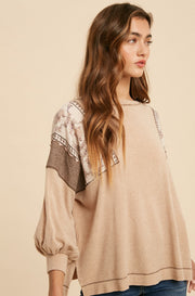 Naomi Taupe Blouse