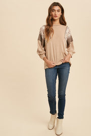 Naomi Taupe Blouse