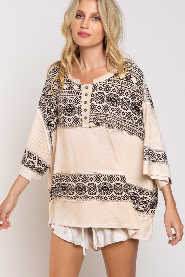 Almond Boho Blouse