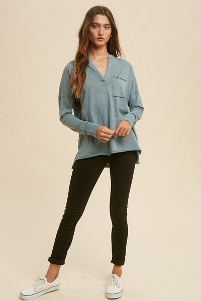 Chambray Henley