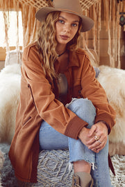 Camel Maddie Two-Tone Shacket