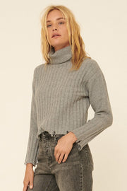 Grey Rebecca Ripped Sweater