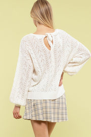 Ivory Eyelet Sweater