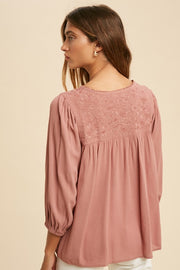 Tonal Embroidered Blouse