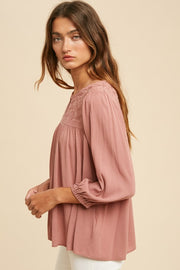 Tonal Embroidered Blouse