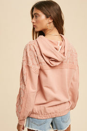 Dusty Pink Embroidered Sweatshirt