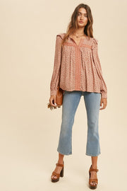 Ruffled Pattern Blouse