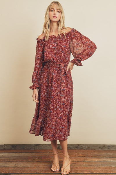 Ditsy Floral Midi Dress