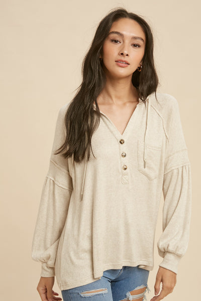 Ollie Oatmeal Blouse