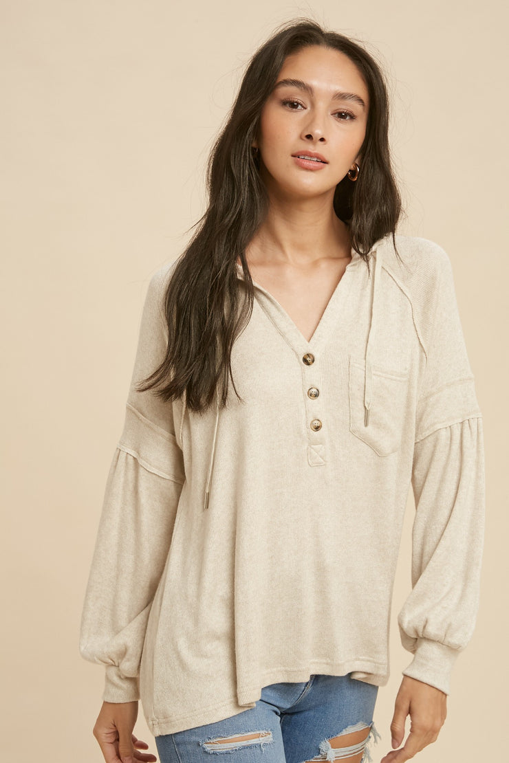 Ollie Oatmeal Blouse