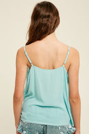 Lou Mint Lace Tank