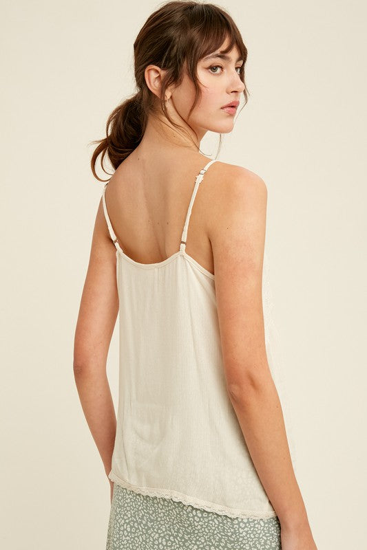 Lou Cream Lace Tank