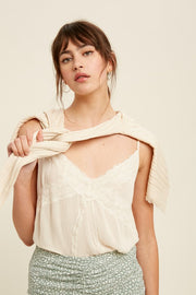 Lou Cream Lace Tank