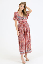 Twist Front Peak-A-Boo Dress