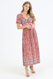 Twist Front Peak-A-Boo Dress